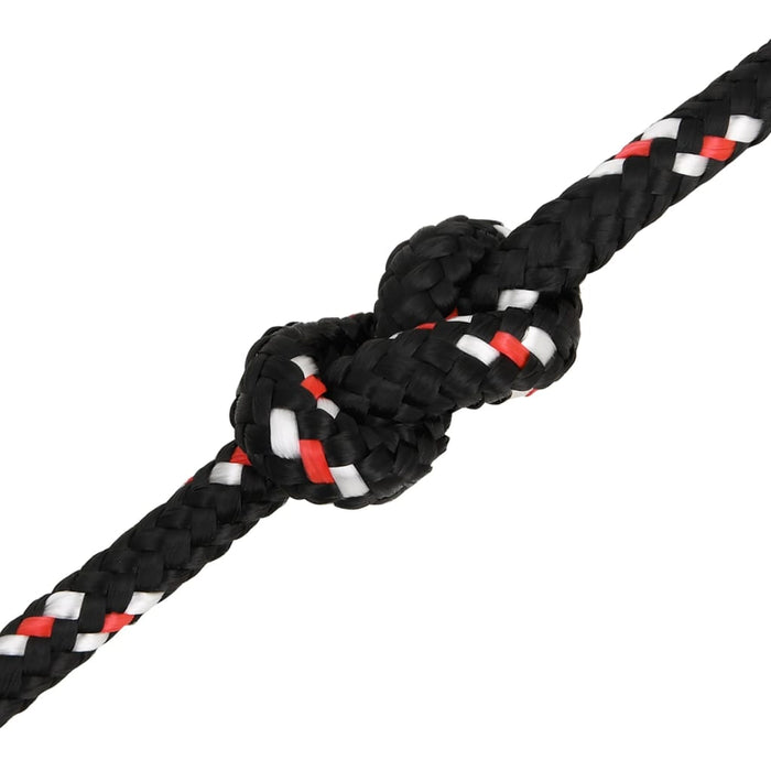Frânghie de barcă, negru, 8 mm, 50 m, polipropilenă - WALTI WALTI