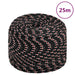 Frânghie de barcă, negru, 10 mm, 25 m, polipropilenă - WALTI WALTI
