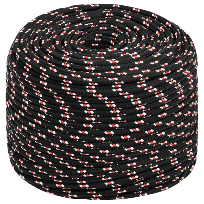 Frânghie de barcă, negru, 10 mm, 25 m, polipropilenă - WALTI WALTI