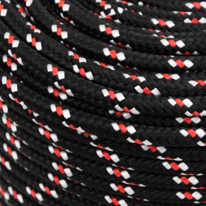 Frânghie de barcă, negru, 10 mm, 25 m, polipropilenă - WALTI WALTI
