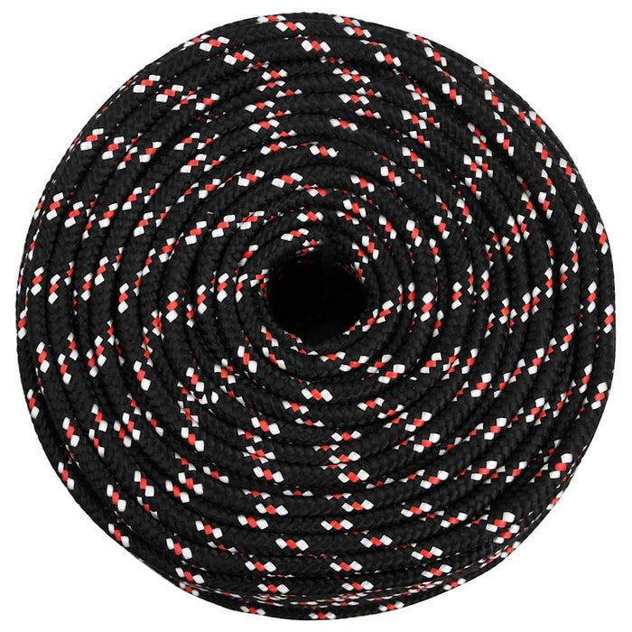 Frânghie de barcă, negru, 10 mm, 500 m, polipropilenă - WALTI WALTI