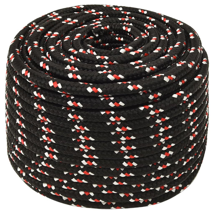 Frânghie de barcă, negru, 14 mm, 25 m, polipropilenă - WALTI WALTI