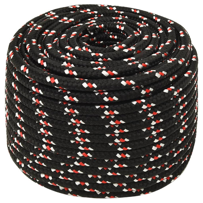 Frânghie de barcă, negru, 14 mm, 100 m, polipropilenă - WALTI WALTI
