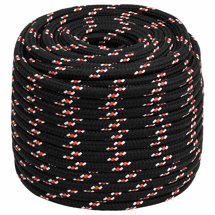 Frânghie de barcă, negru, 16 mm, 100 m, polipropilenă - WALTI WALTI