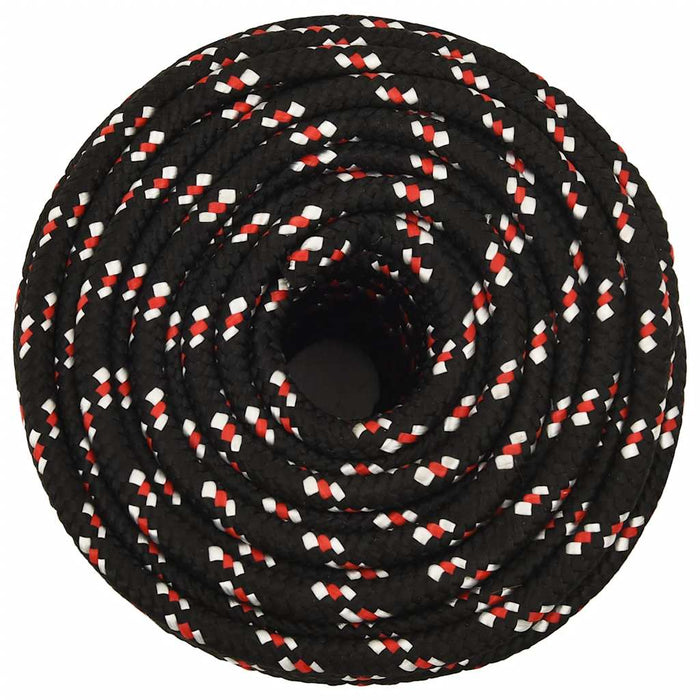 Frânghie de barcă, negru, 16 mm, 100 m, polipropilenă - WALTI WALTI