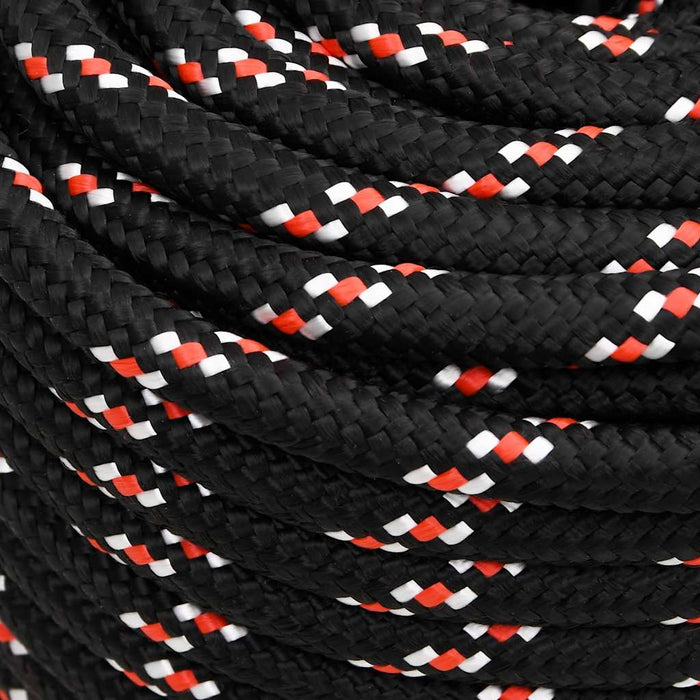 Frânghie de barcă, negru, 16 mm, 100 m, polipropilenă - WALTI WALTI