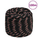 Frânghie de barcă, negru, 18 mm, 100 m, polipropilenă - WALTI WALTI