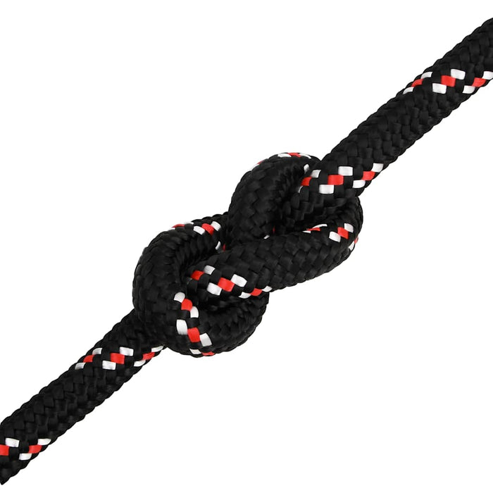 Frânghie de barcă, negru, 20 mm, 50 m, polipropilenă - WALTI WALTI
