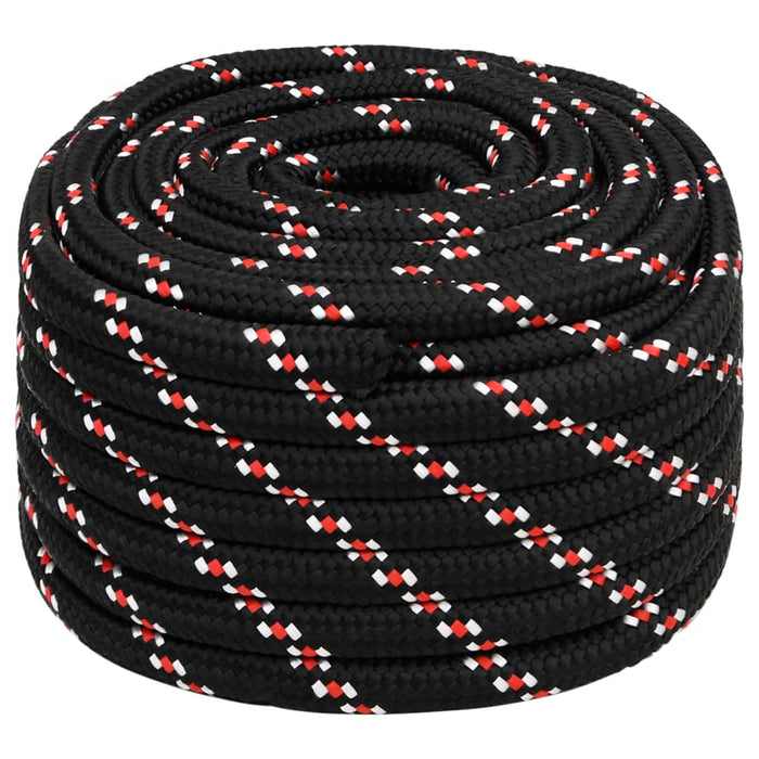 Frânghie de barcă, negru, 20 mm, 100 m, polipropilenă - WALTI WALTI