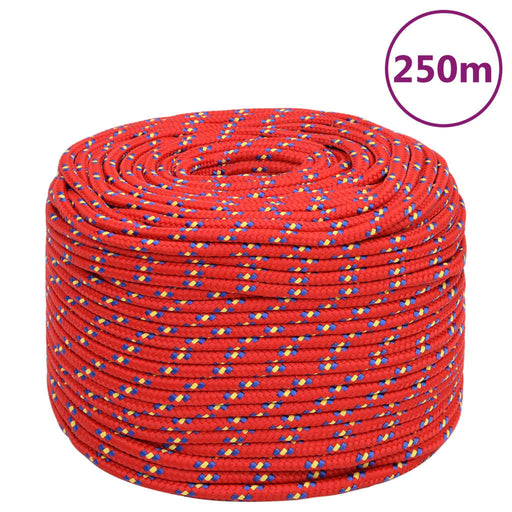 Frânghie de barcă, roșu, 8 mm, 250 m, polipropilenă - WALTI WALTI