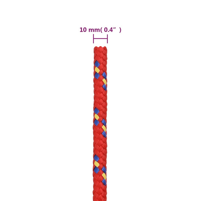 Frânghie de barcă, roșu, 10 mm, 25 m, polipropilenă - WALTI WALTI