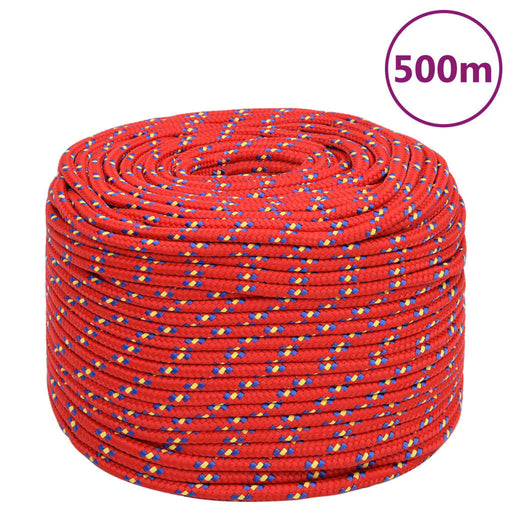 Frânghie de barcă, roșu, 10 mm, 500 m, polipropilenă - WALTI WALTI