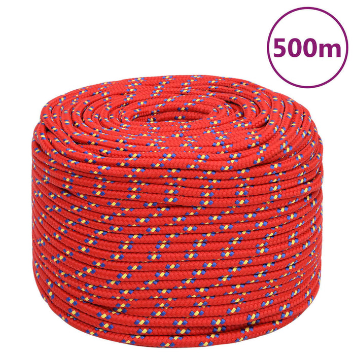 Frânghie de barcă, roșu, 10 mm, 500 m, polipropilenă - WALTI WALTI