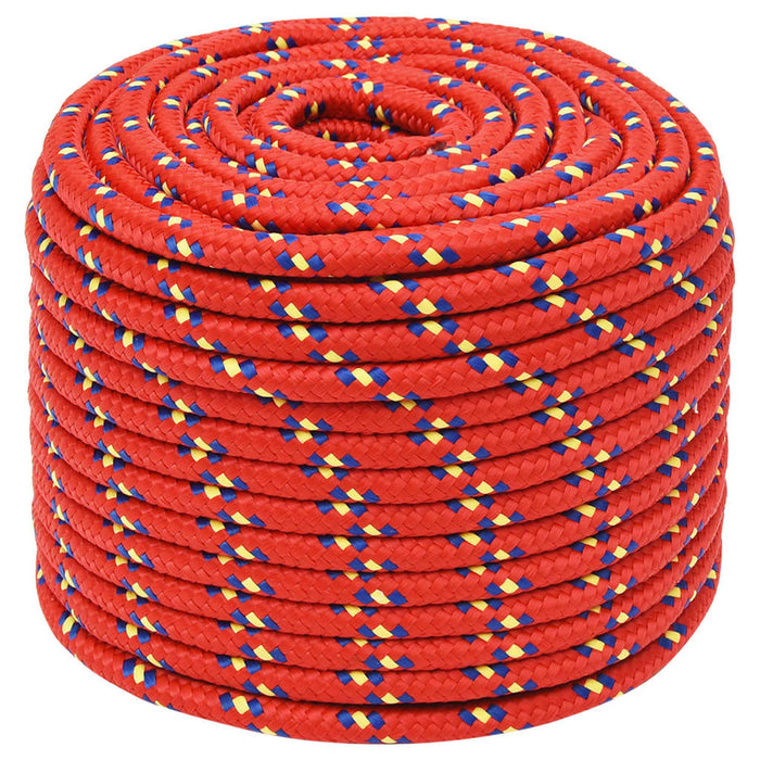 Frânghie de barcă, roșu, 12 mm, 100 m, polipropilenă - WALTI WALTI