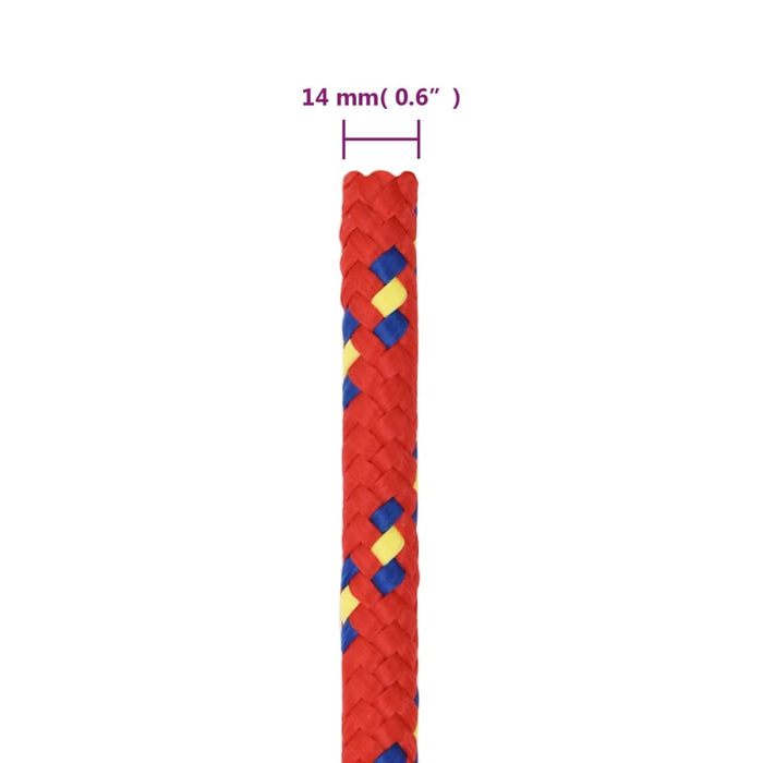 Frânghie de barcă, roșu, 14 mm, 100 m, polipropilenă - WALTI WALTI