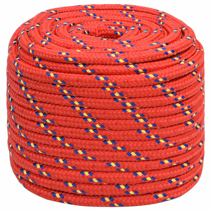 Frânghie de barcă, roșu, 16 mm, 100 m, polipropilenă - WALTI WALTI