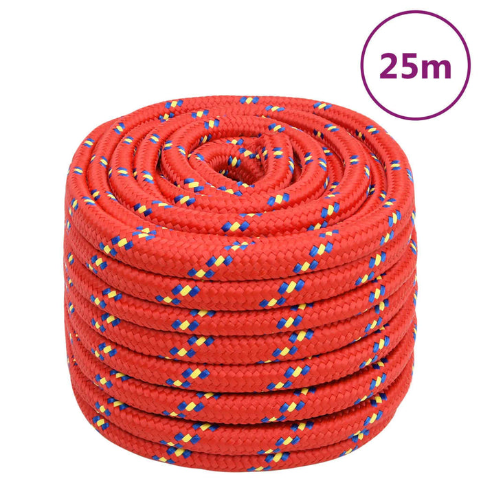 Frânghie de barcă, roșu, 20 mm, 25 m, polipropilenă - WALTI WALTI