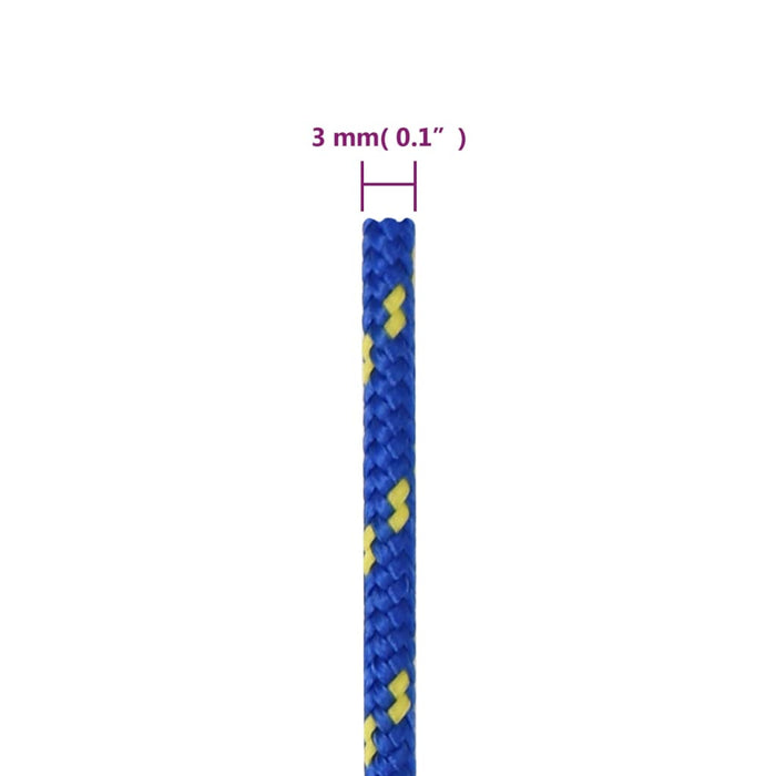 Frânghie de barcă, albastru, 3 mm, 25 m, polipropilenă - WALTI WALTI
