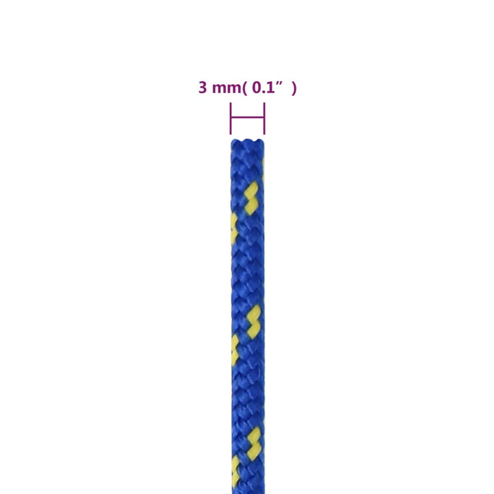 Frânghie de barcă, albastru, 3 mm, 100 m, polipropilenă - WALTI WALTI