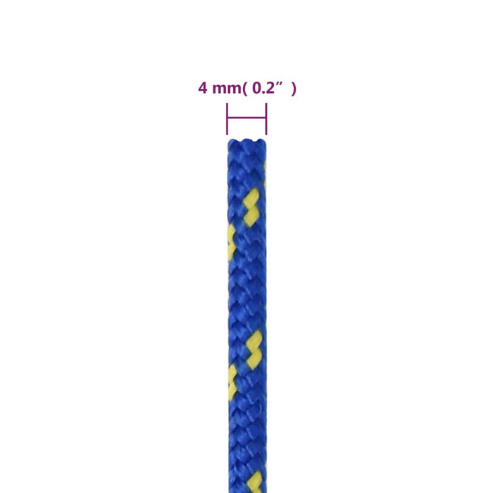 Frânghie de barcă, albastru, 4 mm, 250 m, polipropilenă - WALTI WALTI