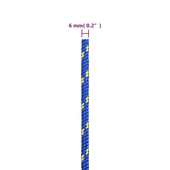 Frânghie de barcă, albastru, 6 mm, 25 m, polipropilenă - WALTI WALTI
