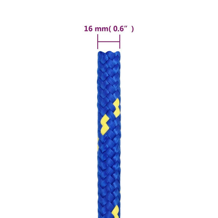 Frânghie de barcă, albastru, 16 mm, 25 m, polipropilenă - WALTI WALTI