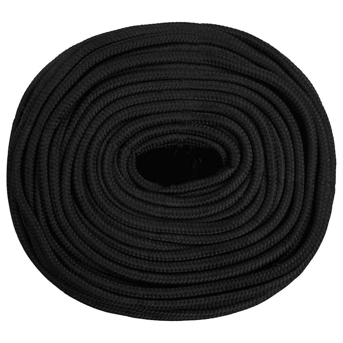 Frânghie de barcă, negru complet, 8 mm, 250 m, polipropilenă WALTI