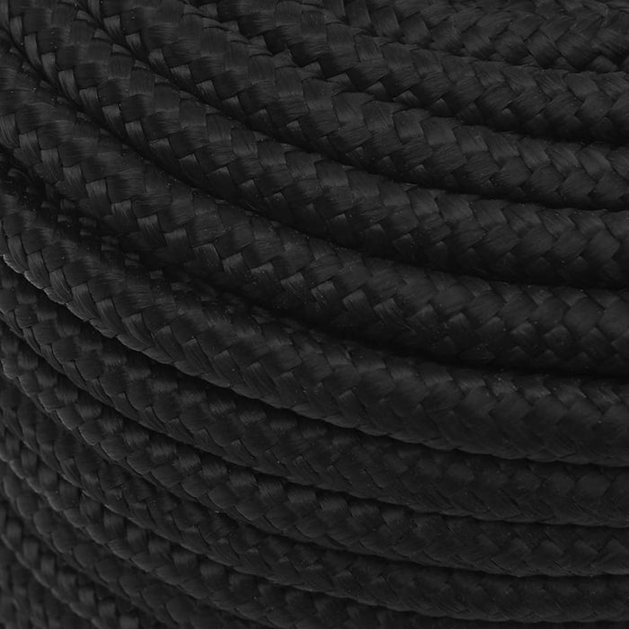 Frânghie de barcă, negru complet, 12 mm, 25 m, polipropilenă - WALTI WALTI