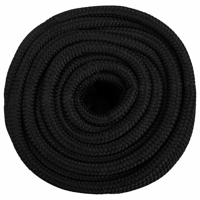 Frânghie de barcă, negru complet, 16 mm, 25 m, polipropilenă - WALTI WALTI