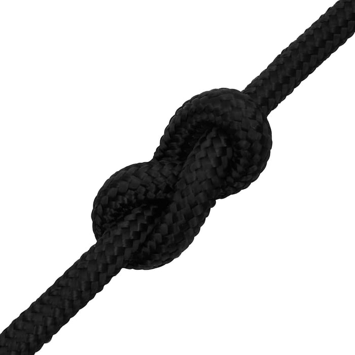 Frânghie de barcă, negru complet, 18 mm, 25 m, polipropilenă - WALTI WALTI