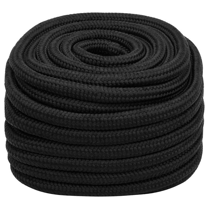 Frânghie de barcă, negru complet, 20 mm, 25 m, polipropilenă - WALTI WALTI