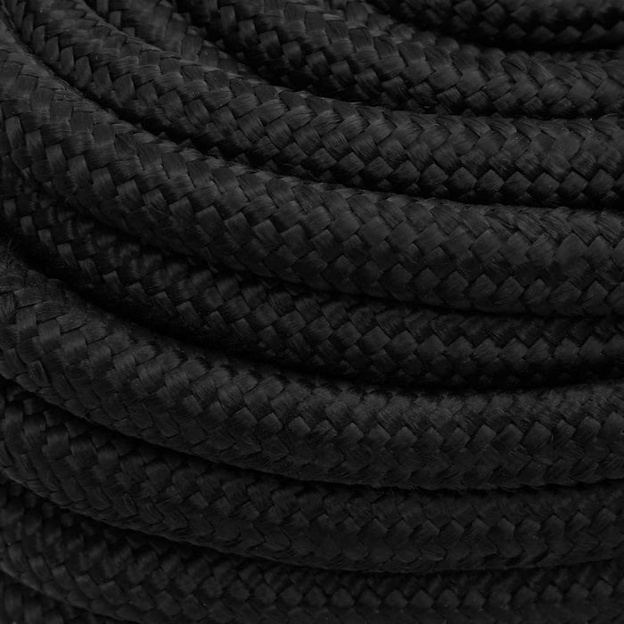 Frânghie de barcă, negru complet, 20 mm, 25 m, polipropilenă - WALTI WALTI