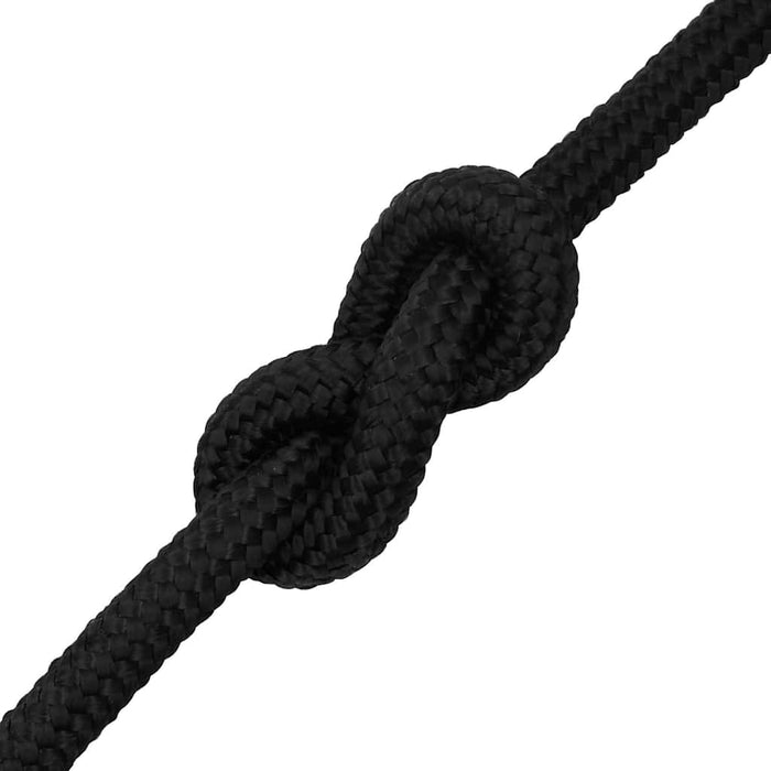 Frânghie de barcă, negru complet, 20 mm, 25 m, polipropilenă - WALTI WALTI