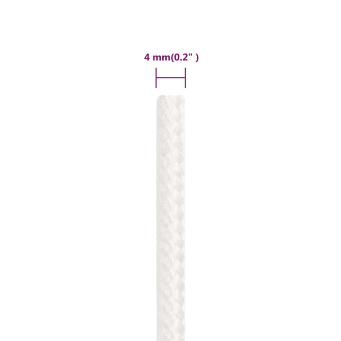 Frânghie de barcă, alb complet, 4 mm, 250 m, polipropilenă - WALTI WALTI
