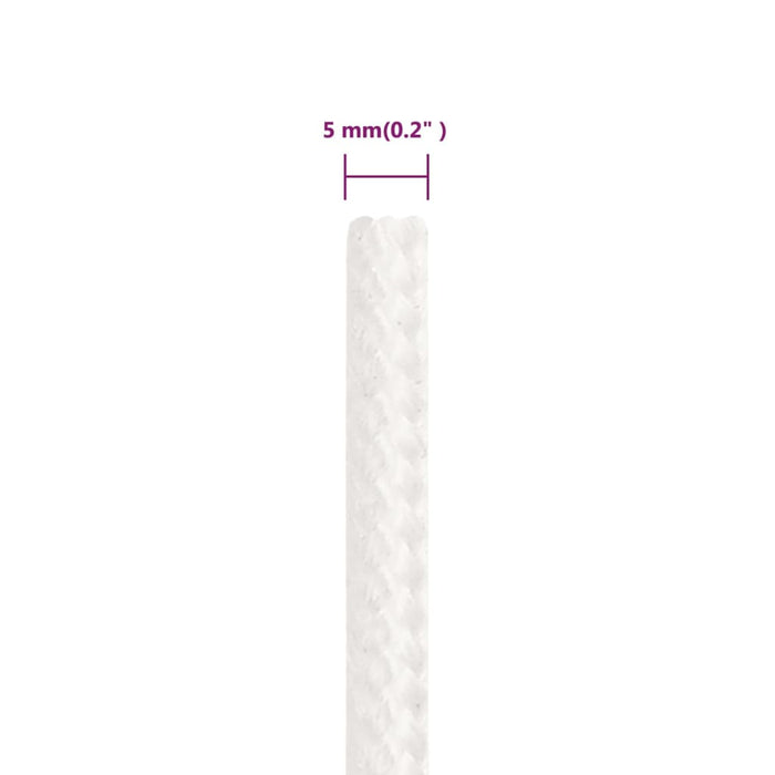 Frânghie de barcă, alb complet, 5 mm, 100 m, polipropilenă - WALTI WALTI