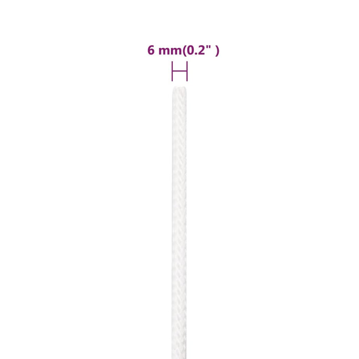 Frânghie de barcă, alb complet, 6 mm, 25 m, polipropilenă - WALTI WALTI