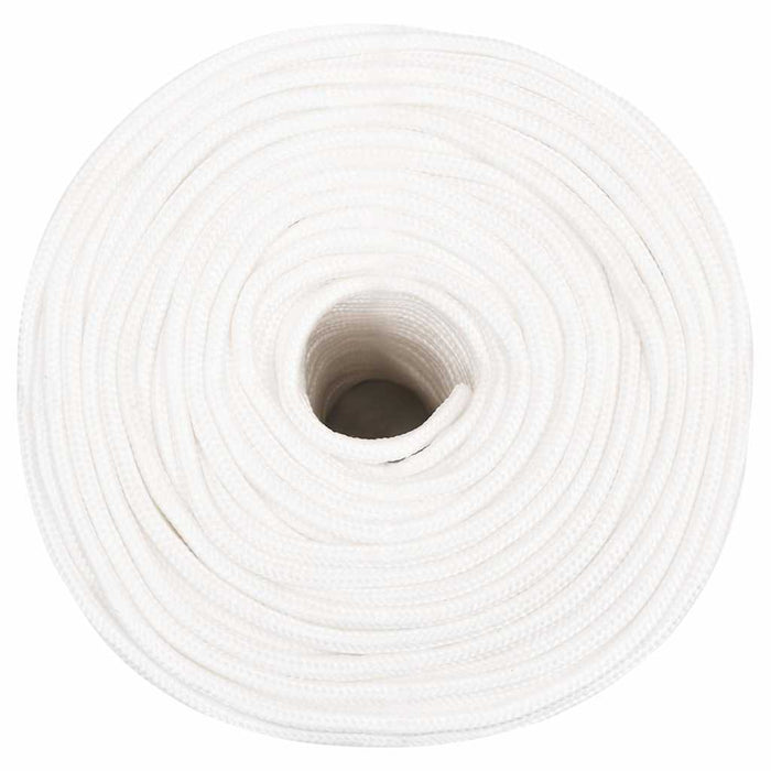 Frânghie de barcă, alb complet, 6 mm, 500 m, polipropilenă WALTI