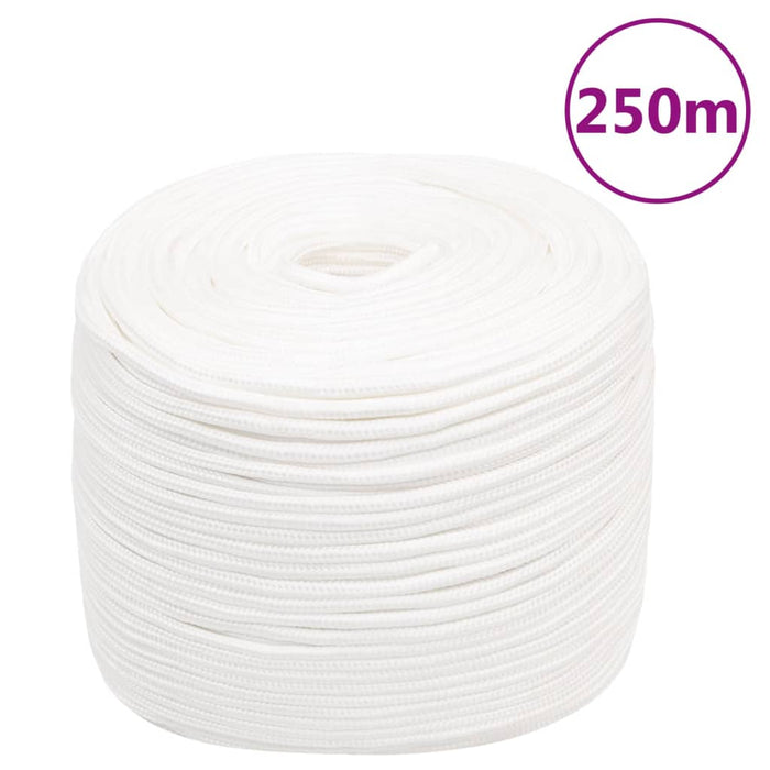 Frânghie de barcă, alb complet, 8 mm, 250 m, polipropilenă - WALTI WALTI