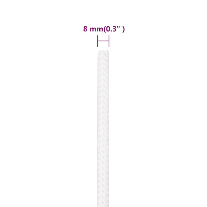 Frânghie de barcă, alb complet, 8 mm, 250 m, polipropilenă - WALTI WALTI