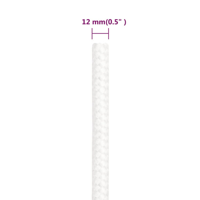 Frânghie de barcă, alb complet, 12 mm, 250 m, polipropilenă - WALTI WALTI