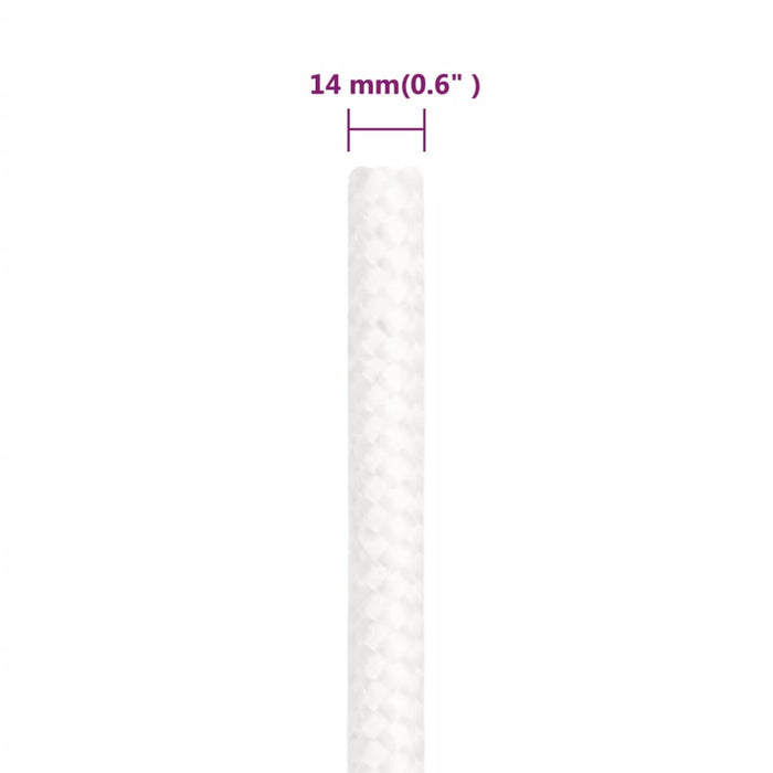 Frânghie de barcă, alb complet, 14 mm, 250 m, polipropilenă - WALTI WALTI