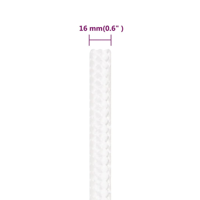 Frânghie de barcă, alb complet, 16 mm, 250 m, polipropilenă - WALTI WALTI