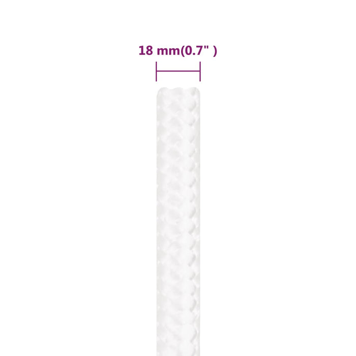 Frânghie de barcă, alb complet, 18 mm, 100 m, polipropilenă - WALTI WALTI