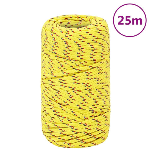Frânghie de barcă, galben, 2 mm, 25 m, polipropilenă - WALTI WALTI
