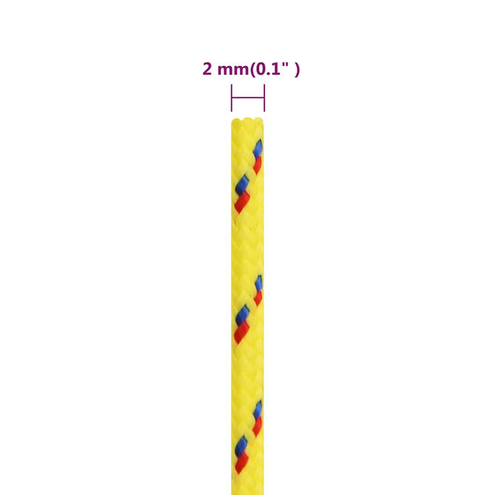 Frânghie de barcă, galben, 2 mm, 50 m, polipropilenă - WALTI WALTI