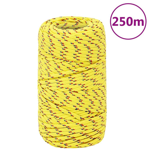 Frânghie de barcă, galben, 2 mm, 250 m, polipropilenă - WALTI WALTI