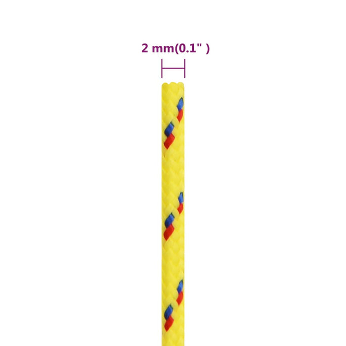 Frânghie de barcă, galben, 2 mm, 500 m, polipropilenă - WALTI WALTI