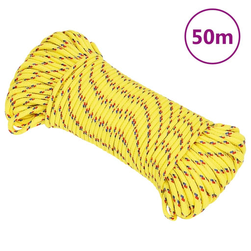 Frânghie de barcă, galben, 3 mm, 50 m, polipropilenă - WALTI WALTI