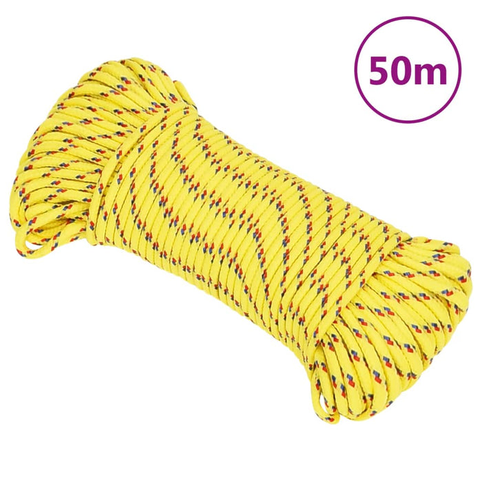 Frânghie de barcă, galben, 3 mm, 50 m, polipropilenă - WALTI WALTI