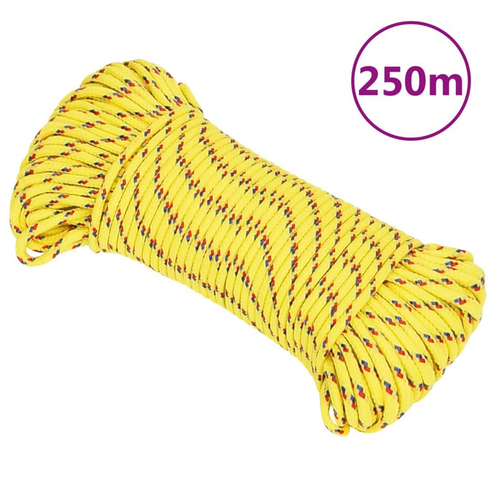 Frânghie de barcă, galben, 4 mm, 250 m, polipropilenă - WALTI WALTI